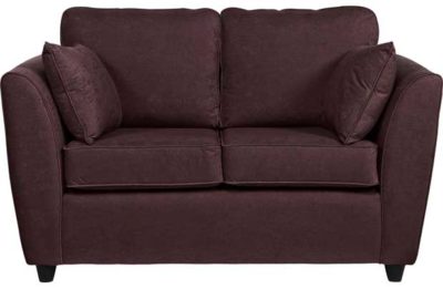 HOME Eleanor Regular Fabric Sofa - Chocolate